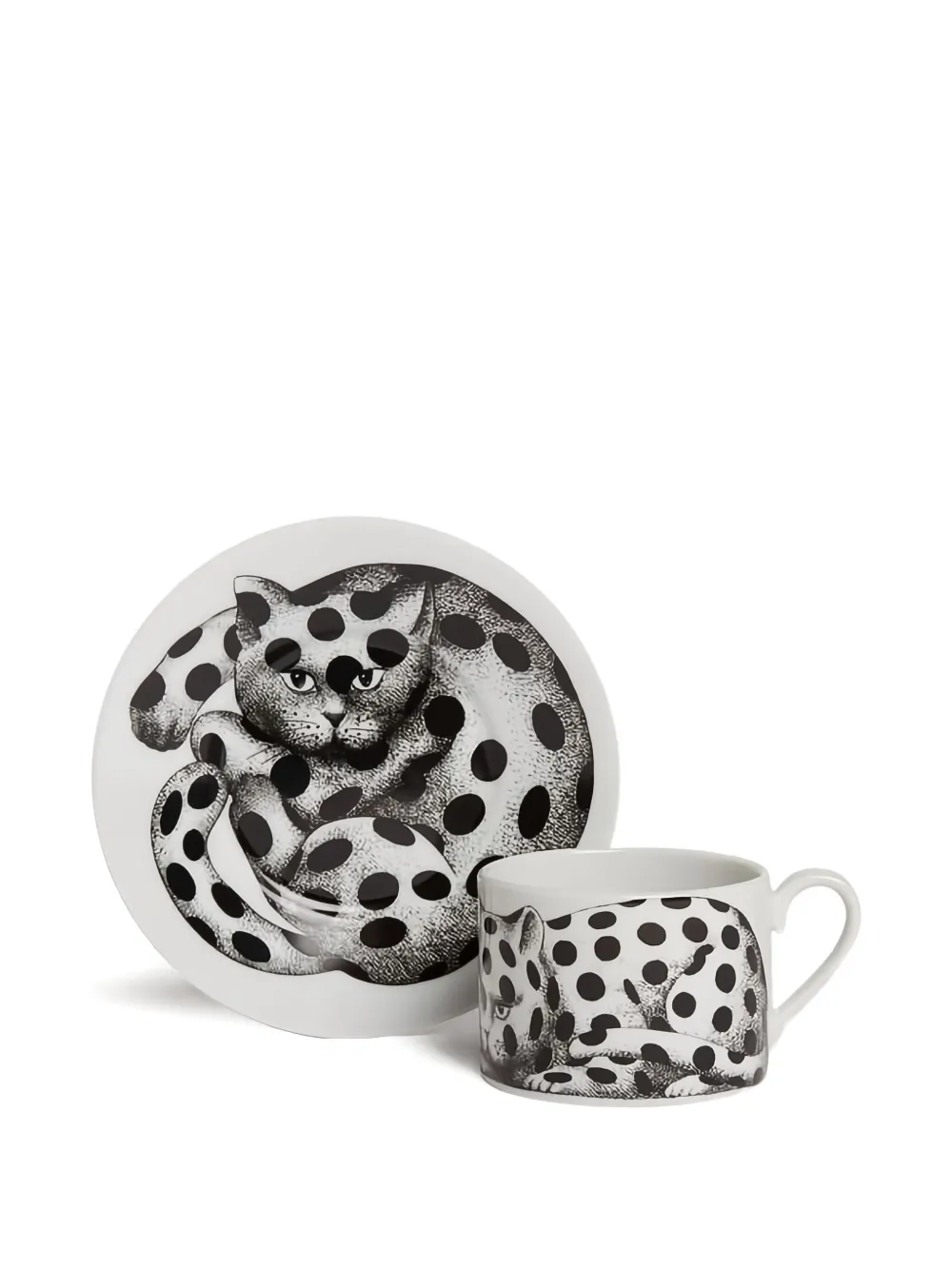 Fornasetti polka-dot cat tea cup (set of two) | Tea & Coffee | Image 2
