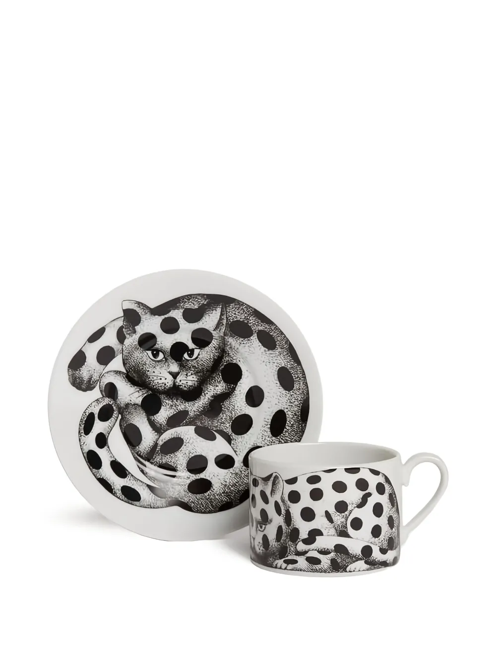 Fornasetti polka-dot cat tea cup (set of two) | Tea & Coffee | Image 2