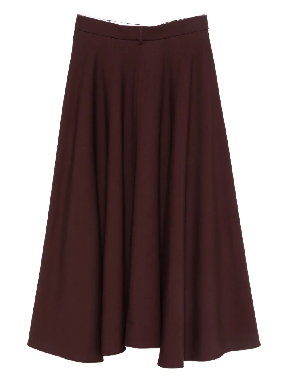 Officine Generale Pleated A-line Skirt In Burgundy