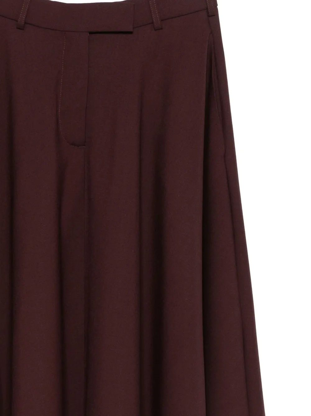 Officine Generale Pleated A-line Skirt In Burgundy