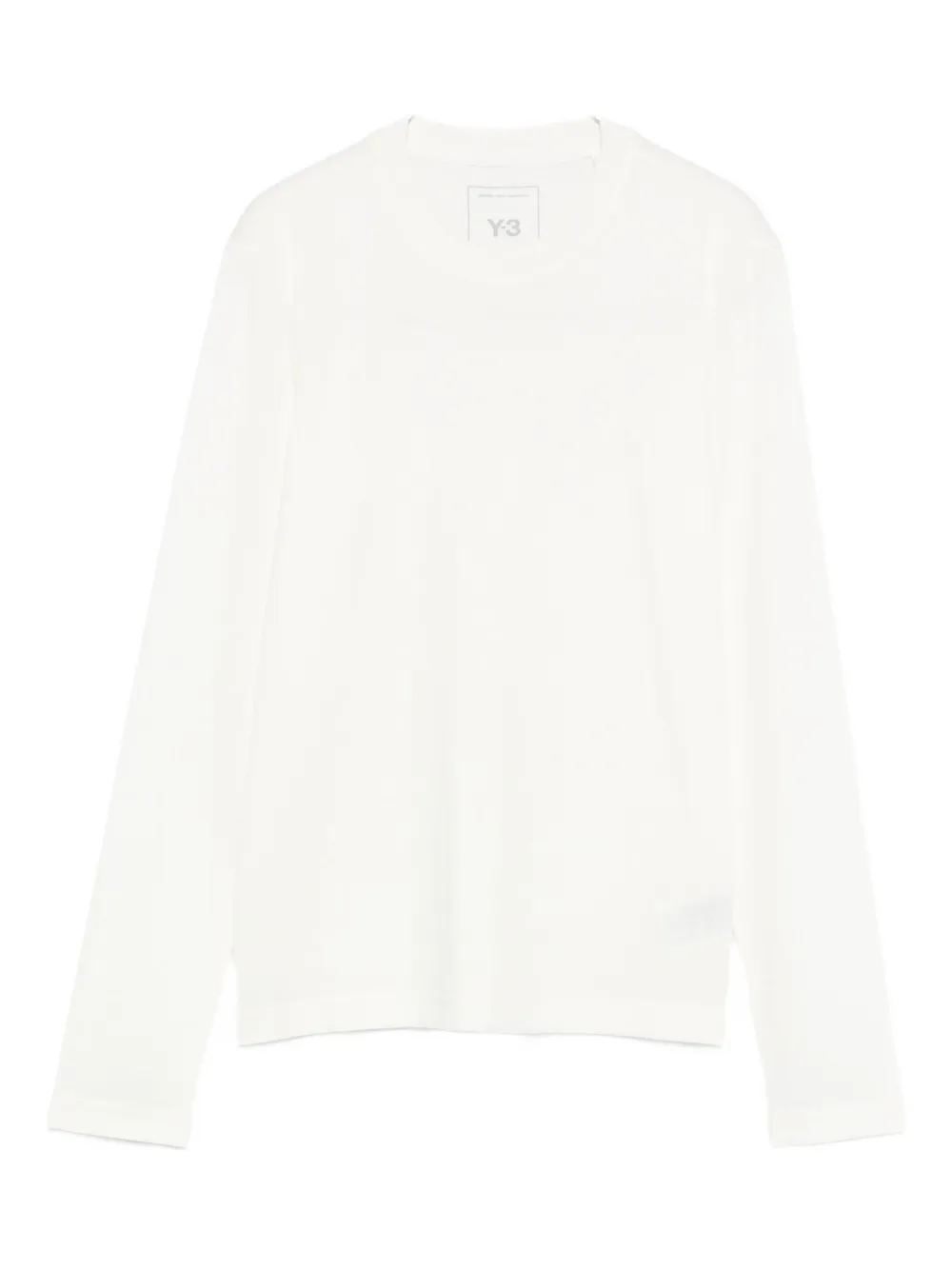 Y-3 Long-sleeve Crew-neck Top In White