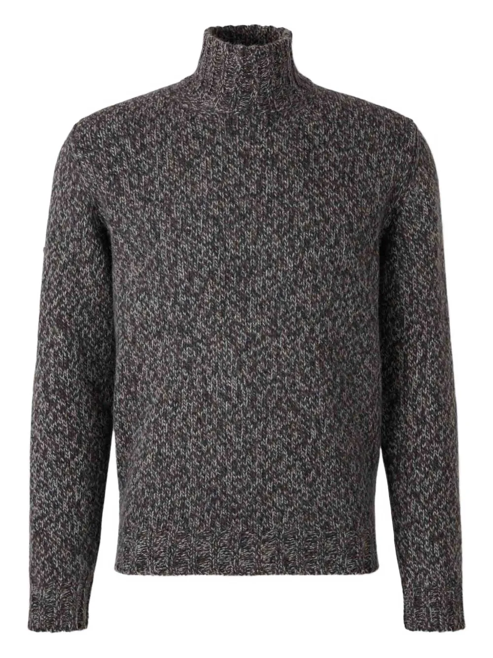 Fedeli high-neck cotton sweater | Grey | Image 1