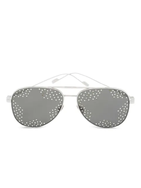 Saint Laurent Pre-Owned lentes de sol con detalles de cristal