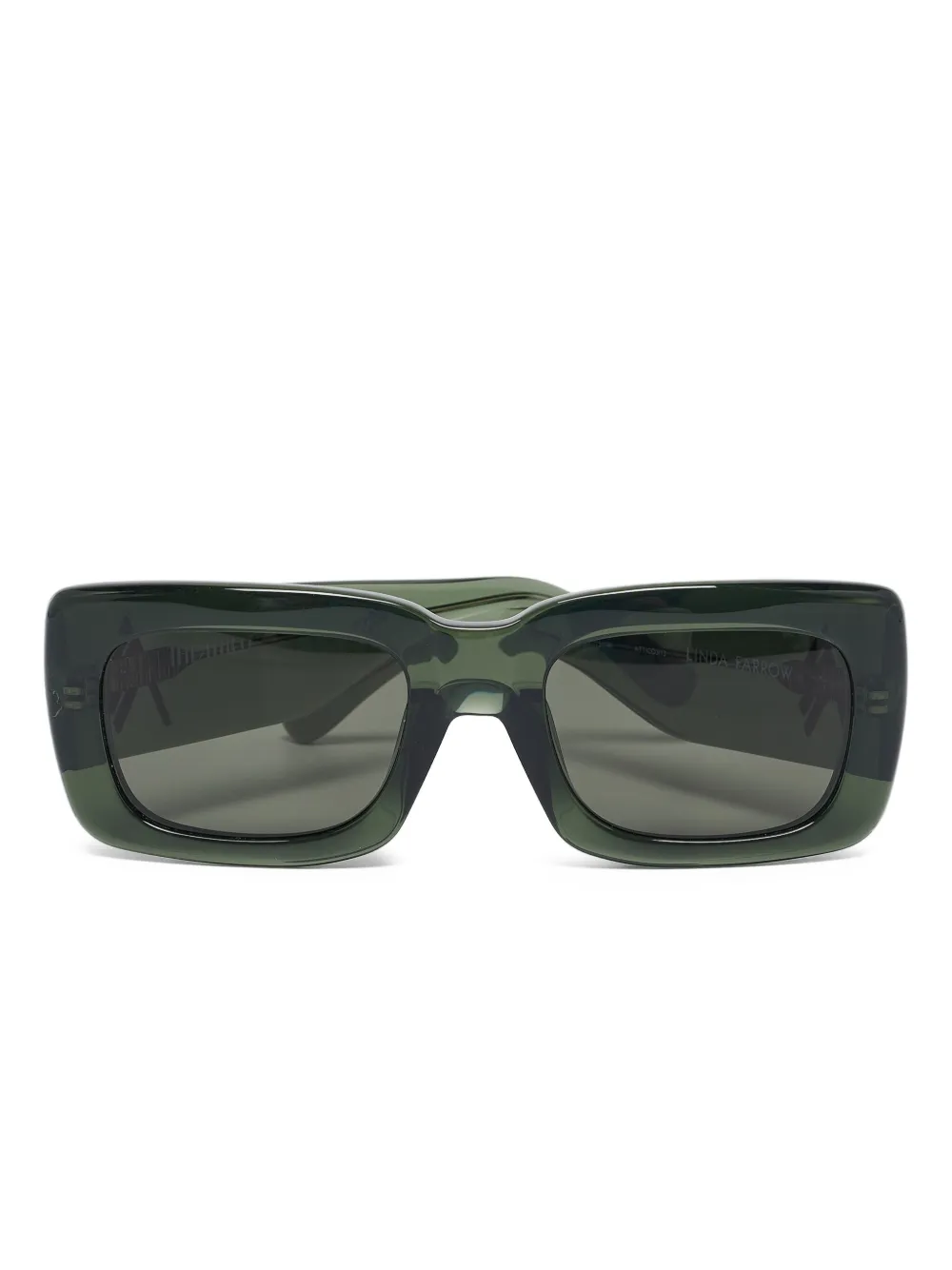 Linda Farrow rectangle-frame sunglasses | Green | Image 1