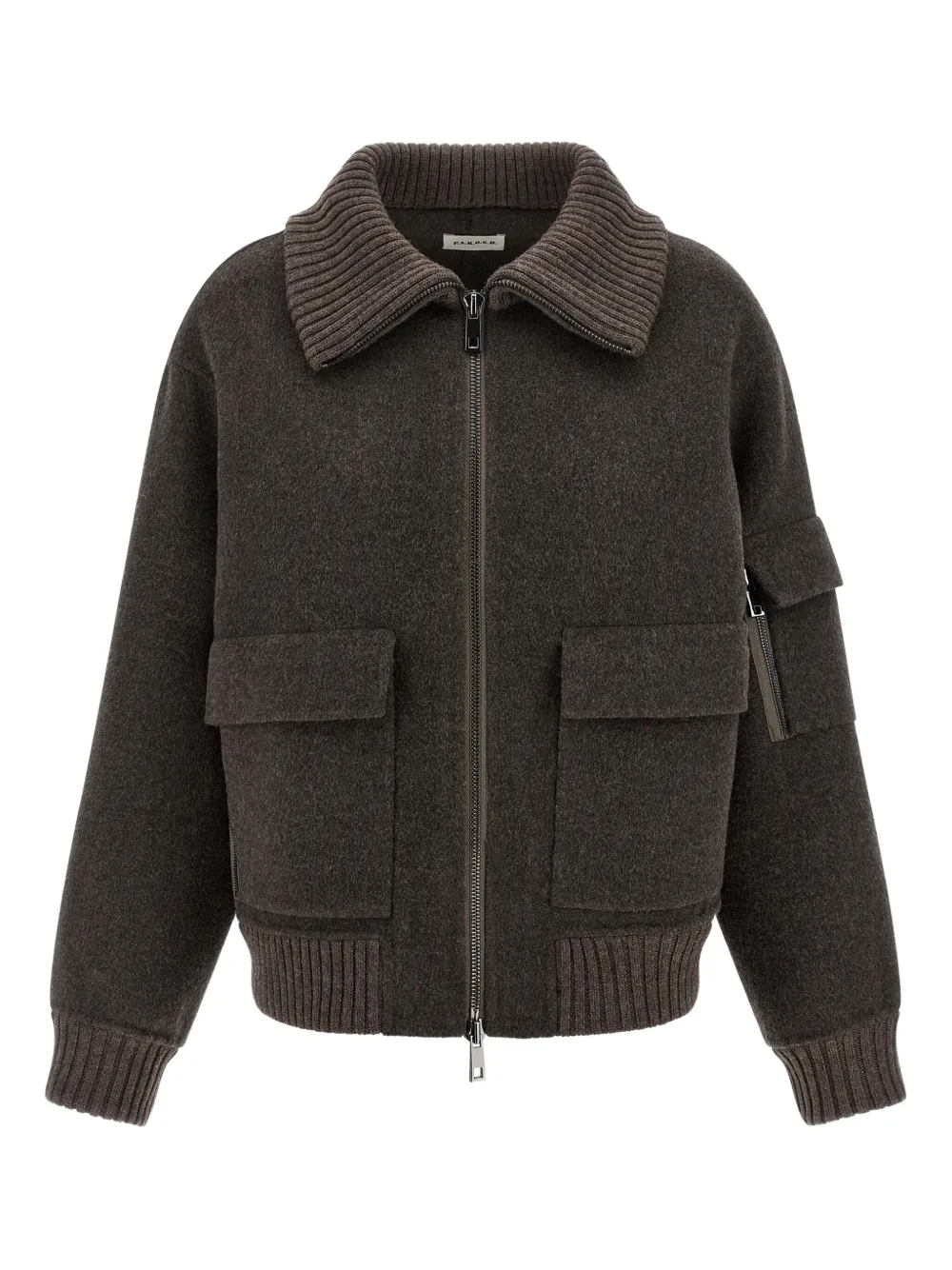 P.a.r.o.s.h P. A.r. O.s. H. Wool Jacket With A Wide Collar In Gray