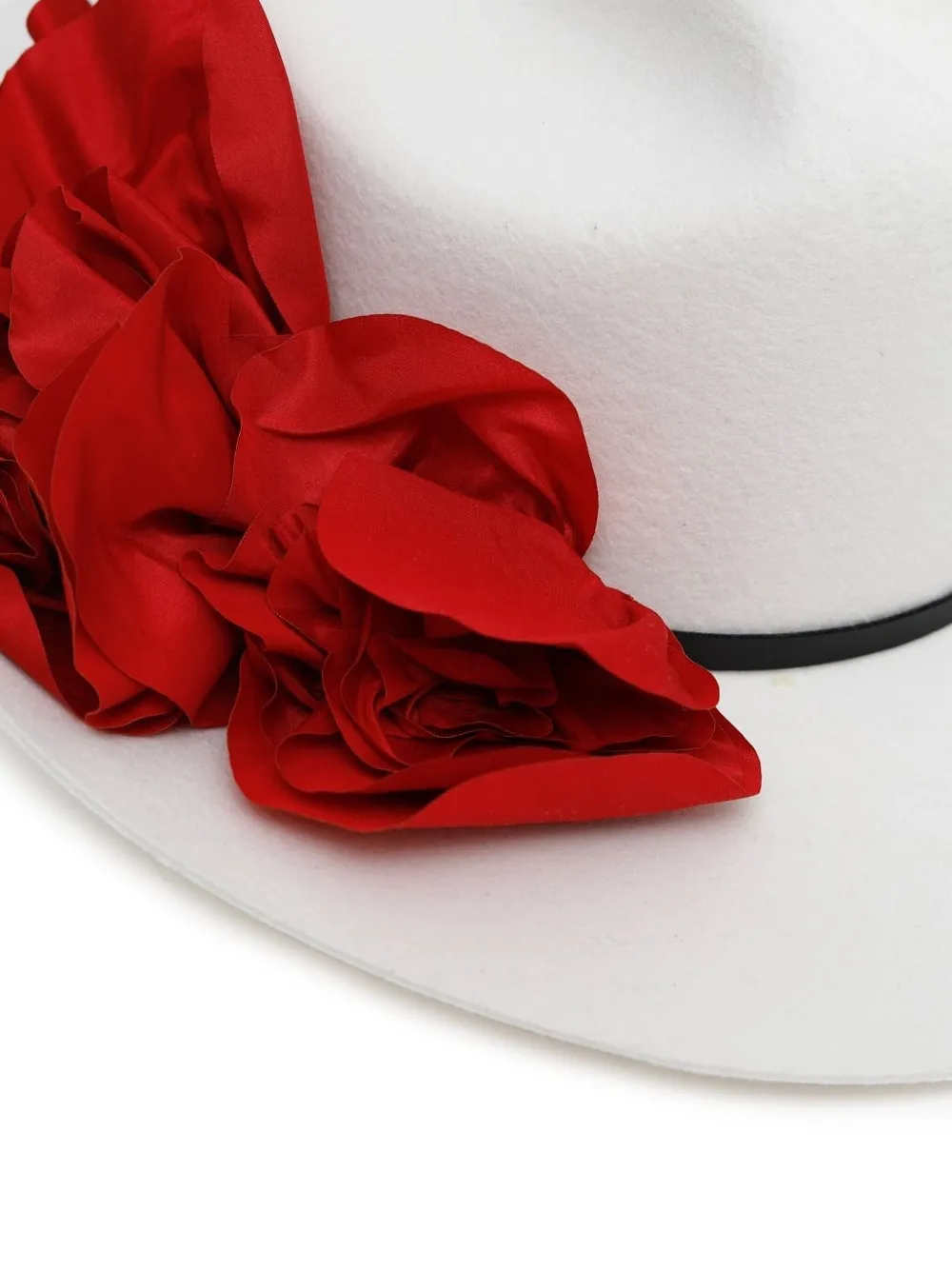 Willy Chavarria Zonnehoed met bloemenapplicatie Wit