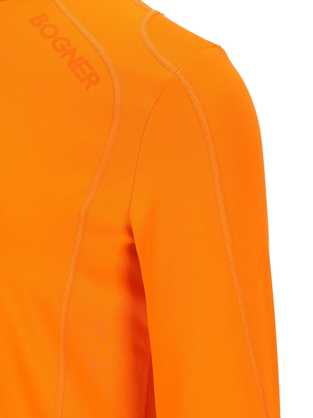 Bogner Harry Zip-neck T-shirt In Orange