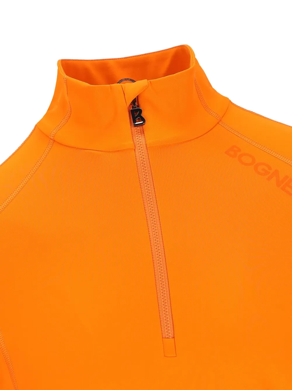 Bogner Harry Zip-neck T-shirt In Orange