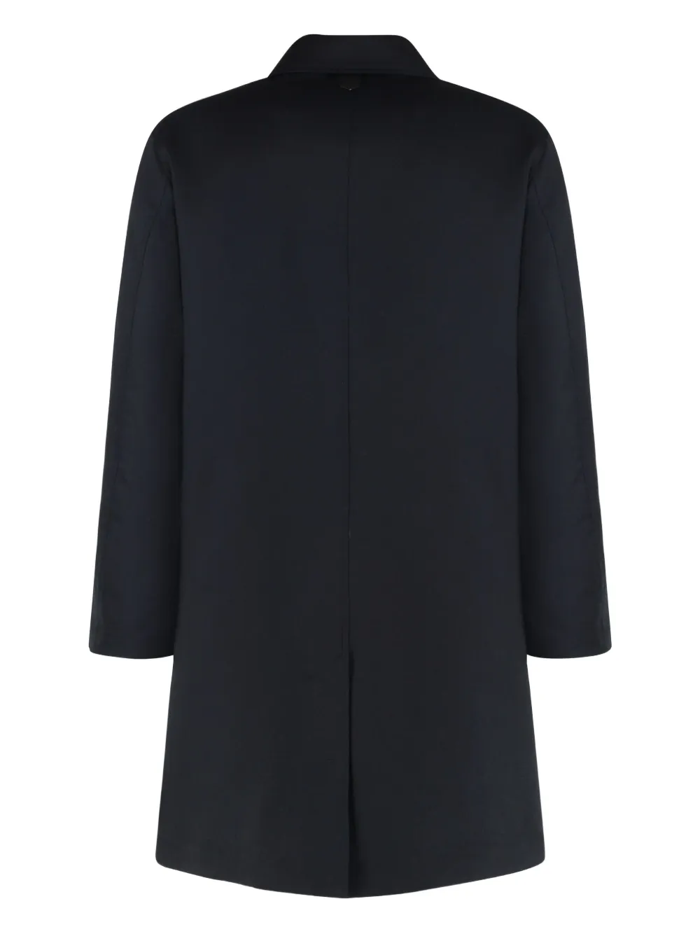 Canali Single-breasted Wool Coat In Blue