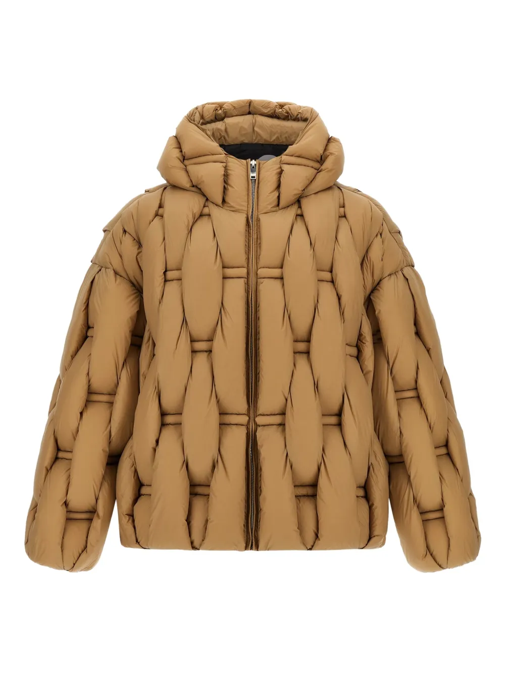 RAXXY 3D braided puffer down jacket | Neutrals | Image 1