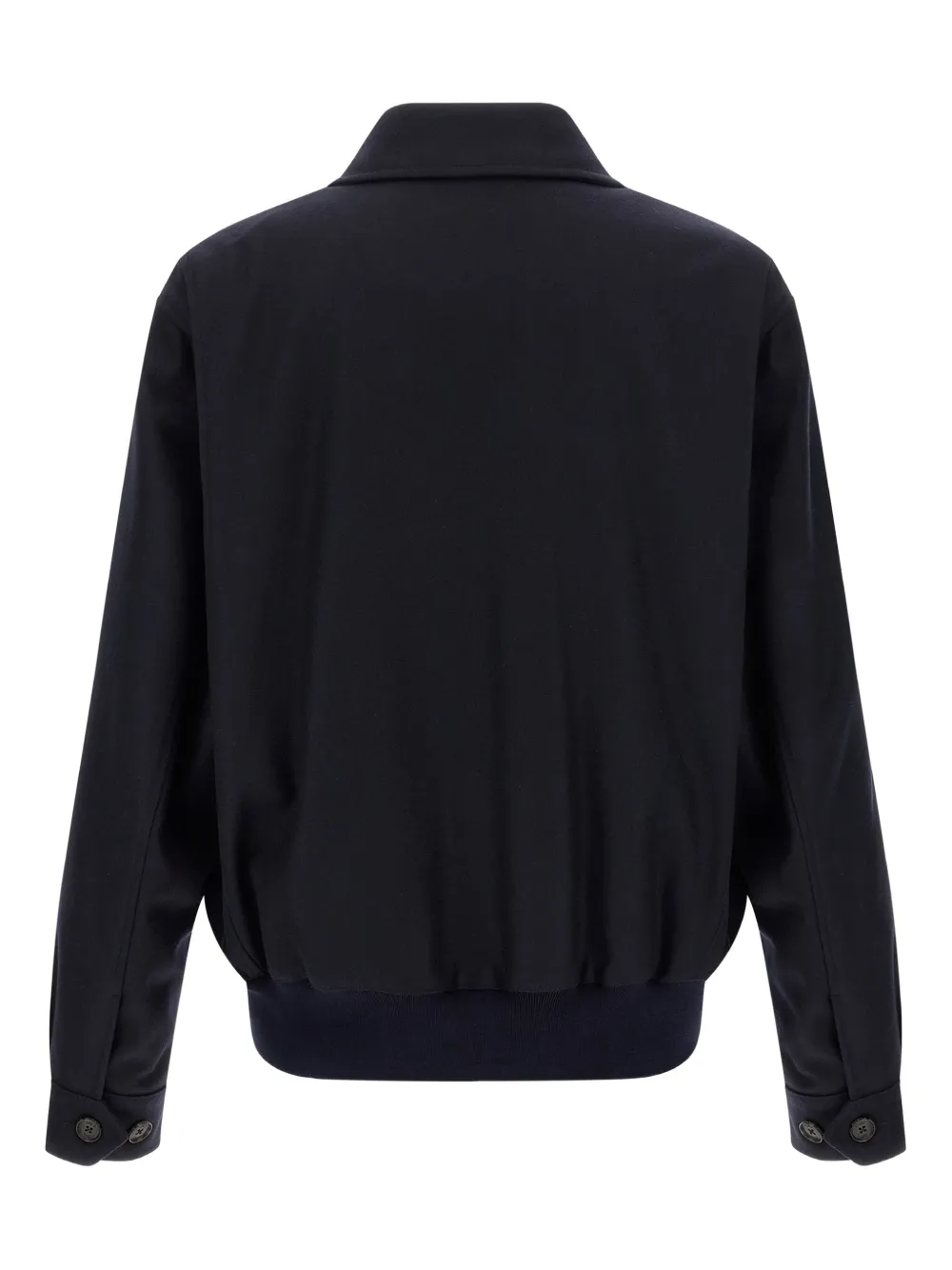 Baracuta Melton G18 Sweater Jacket With Buttoned Cuffs In Blue