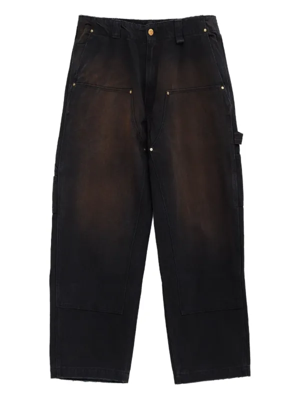 Willy Chavarria Faded-effect Trousers in Black