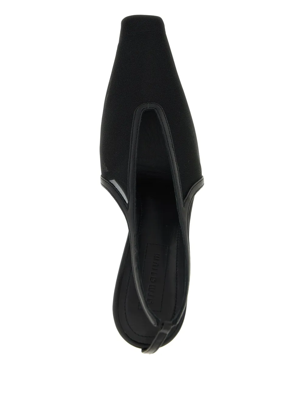 ARMARIUM 75mm Evelina mesh slingback pumps Black