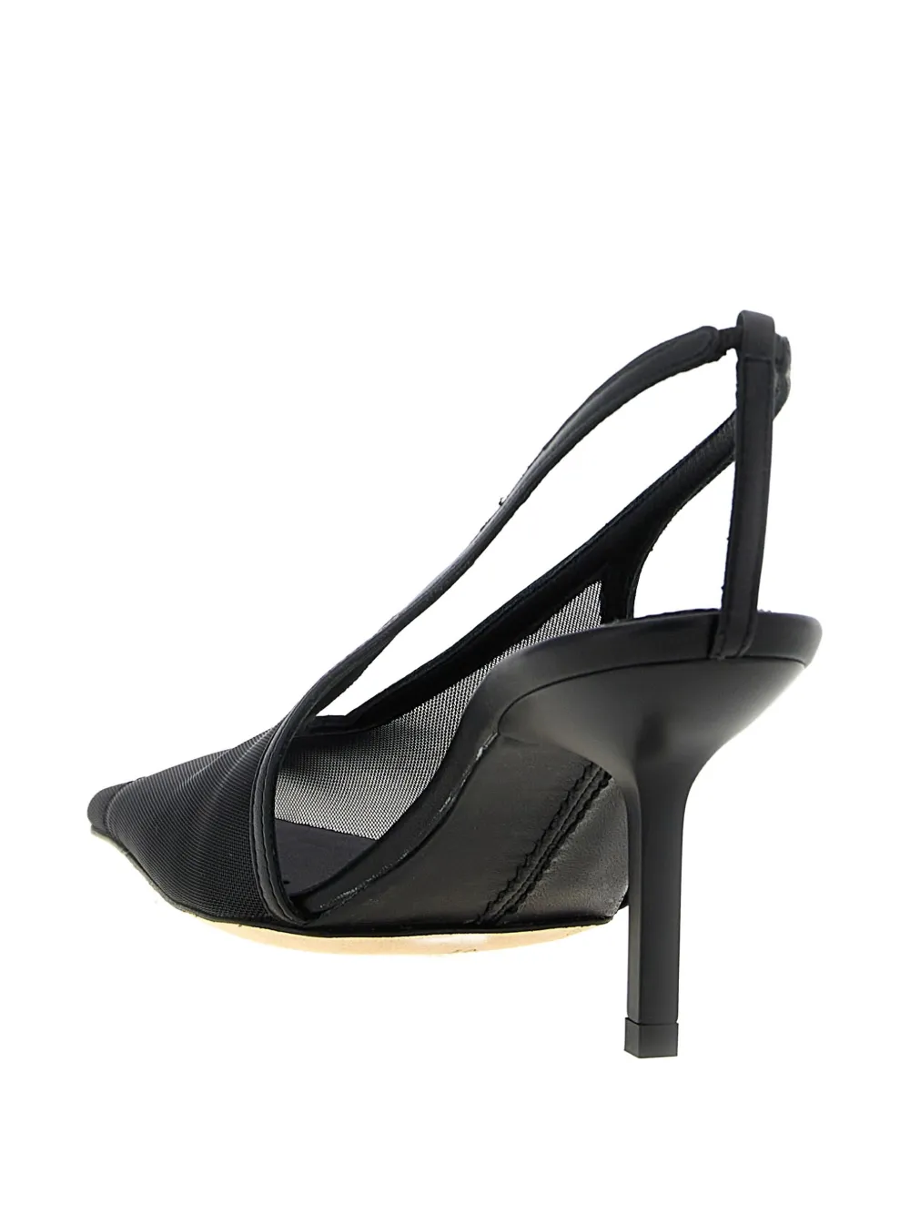 ARMARIUM 75mm Evelina mesh slingback pumps Black