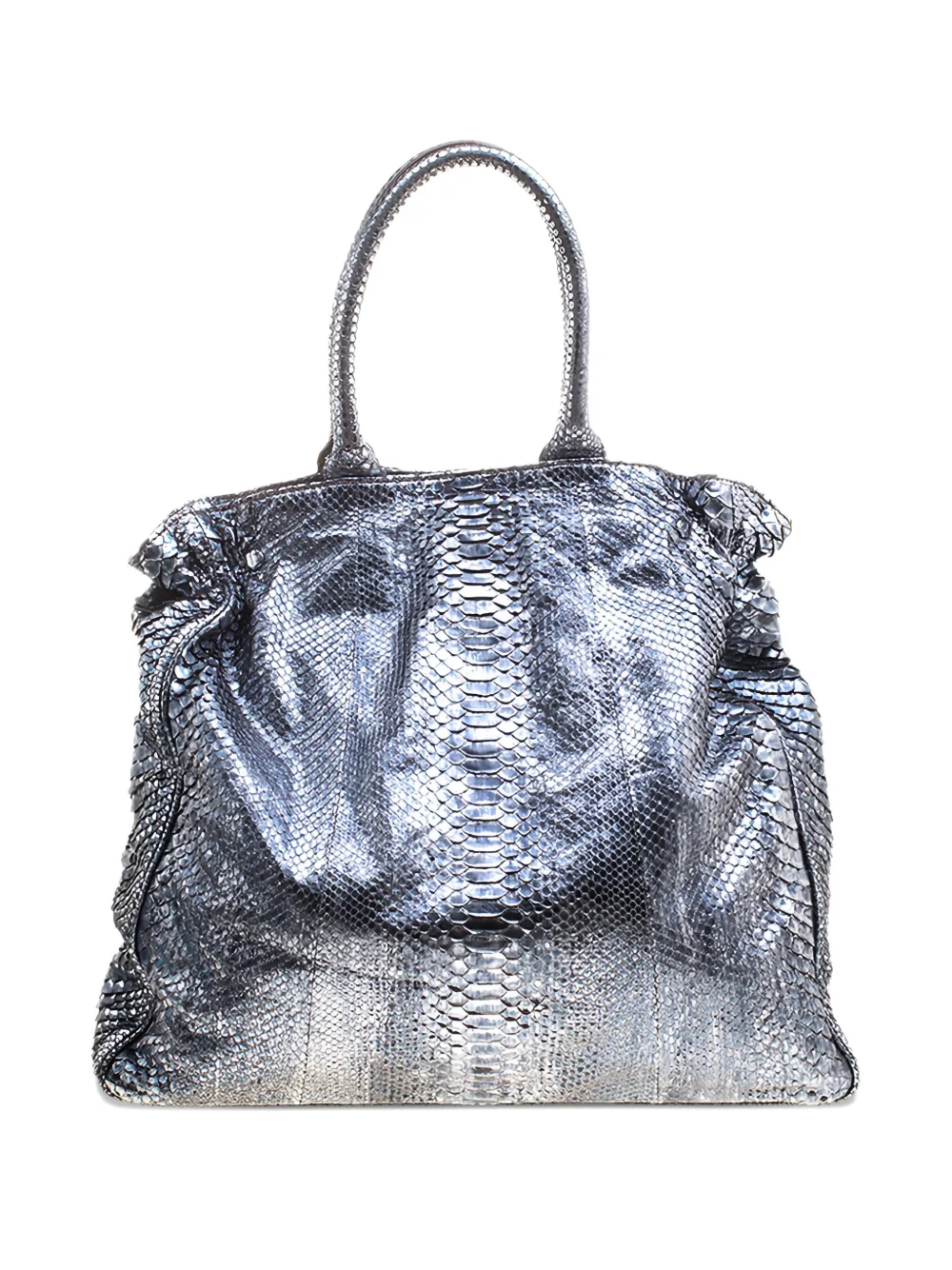 Zagliani metallic-python scale-pattern tote bag | Image 2
