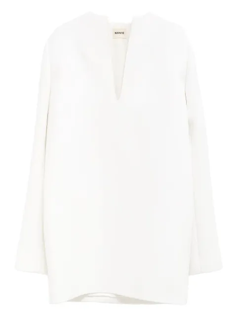 KHAITE vestido con cuello en V