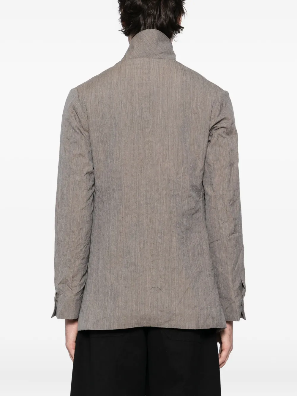 Paul Harnden Zip-pockets Knitted Jacket In Gray