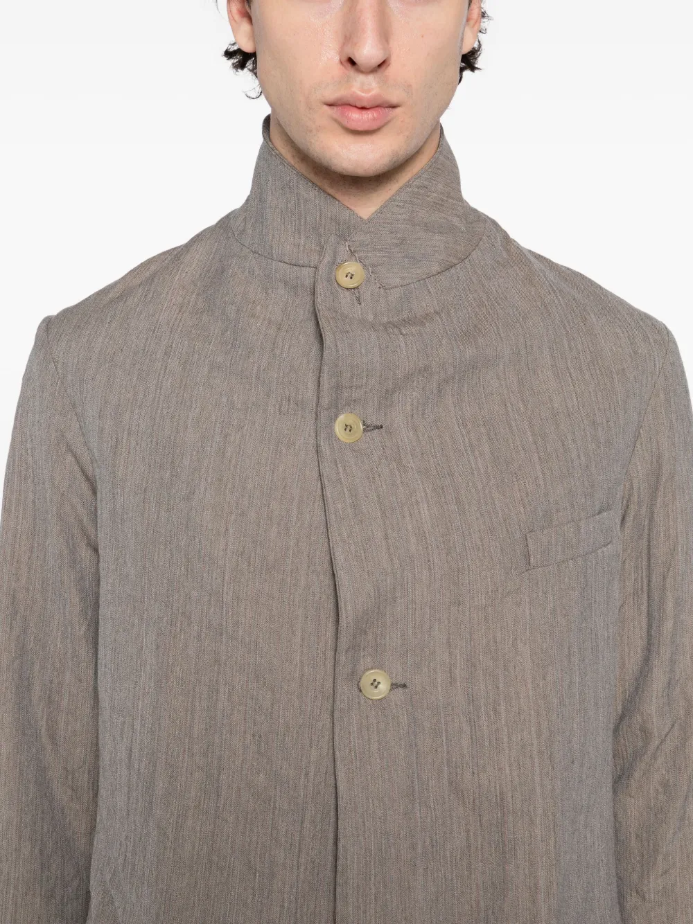 Paul Harnden Zip-pockets Knitted Jacket In Gray
