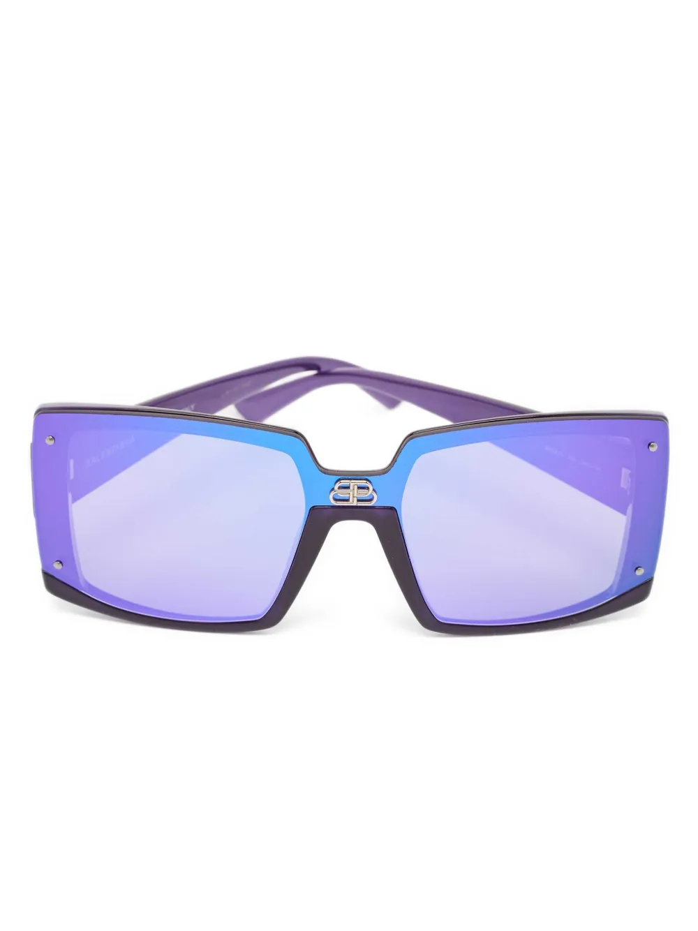 Balenciaga Pre-Owned Occhiali da sole squadrati a specchio anni 2020 - Viola