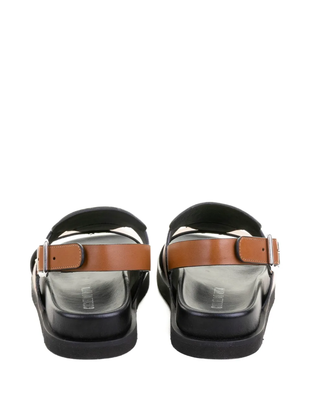 GUGLIELMO ROTTA Leren sandalen met gesp Bruin