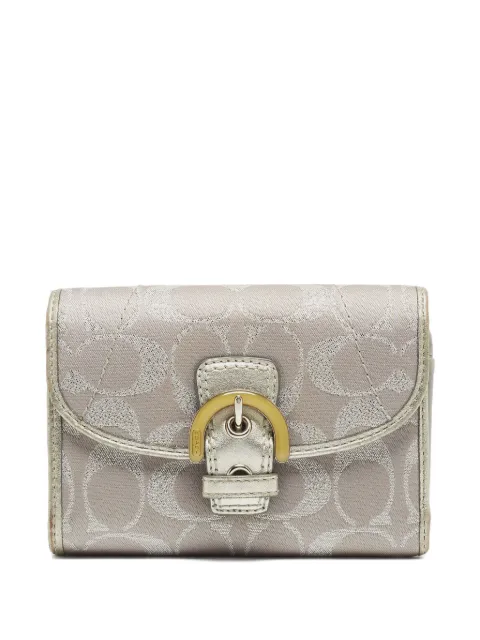 Coach monogram buckle wallet