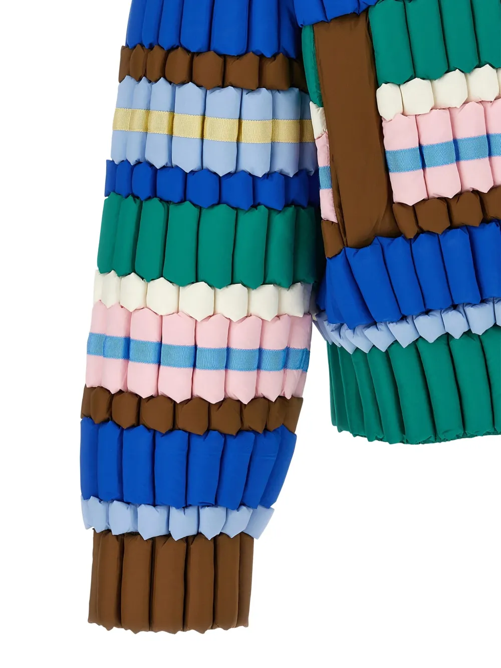 RAXXY 3D gewatteerd gestreept jack Blauw