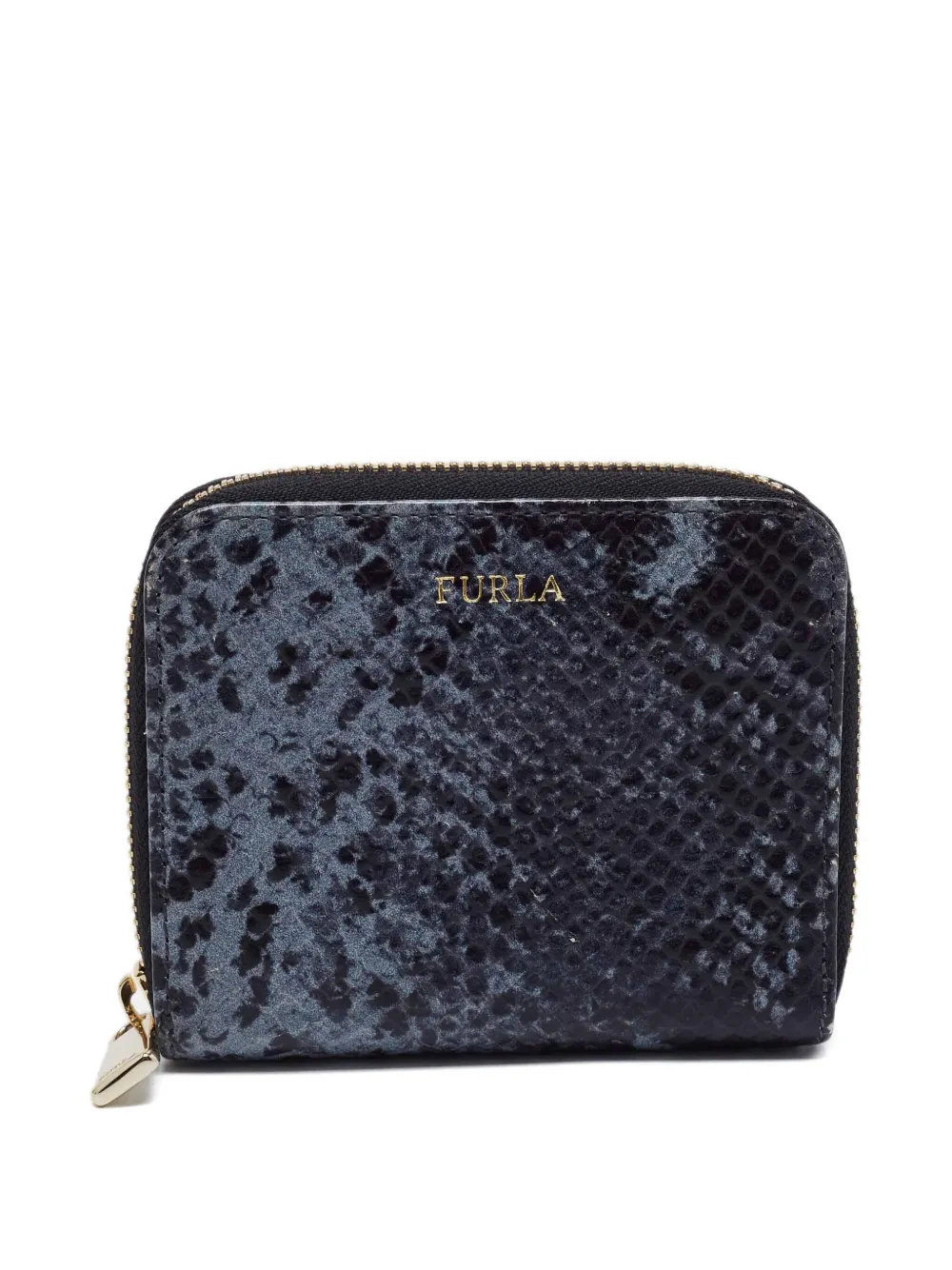 Furla python-effect zip wallet | Black | Image 1
