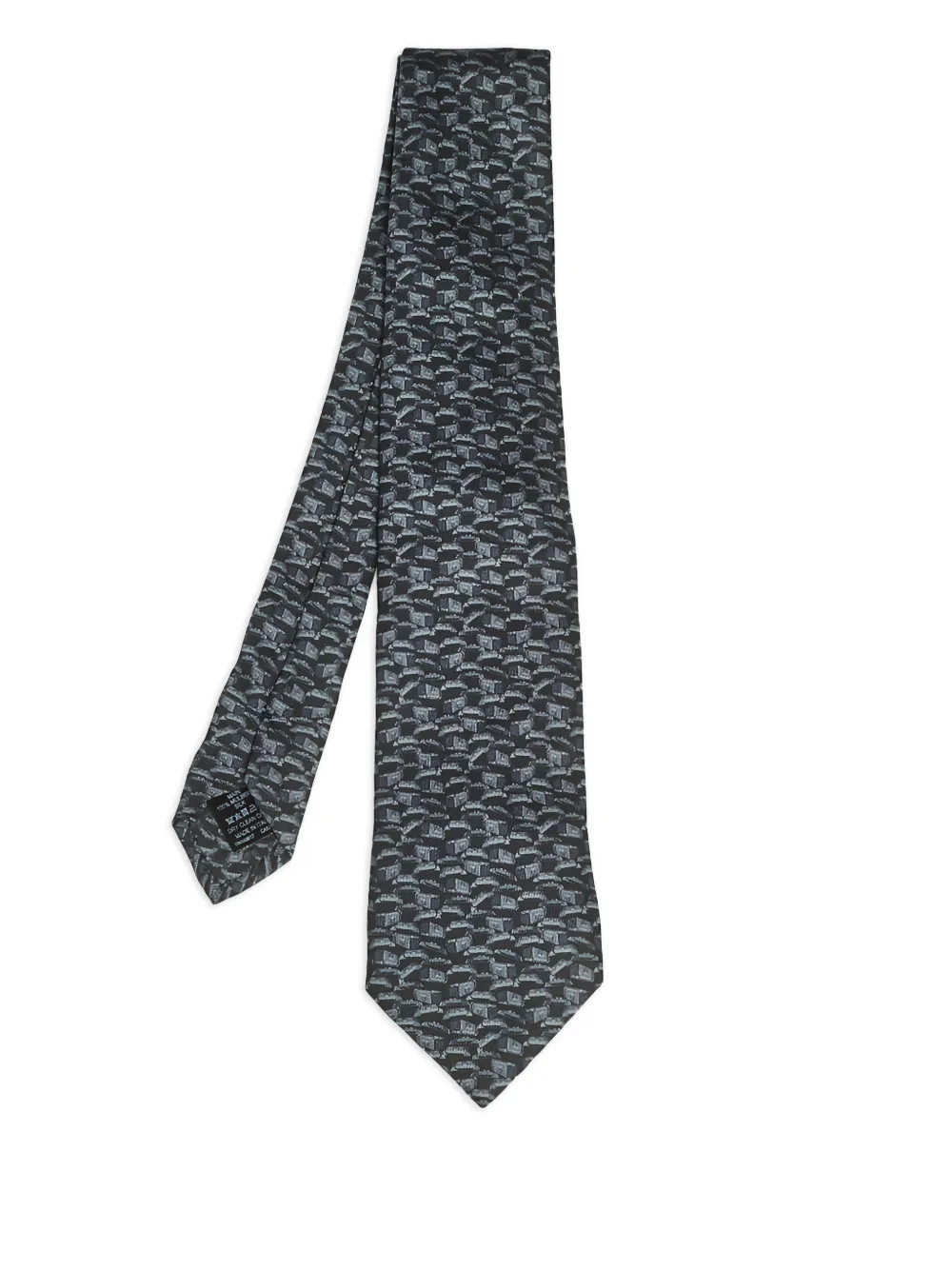 Dunhill patterned silk tie | Black | Image 1