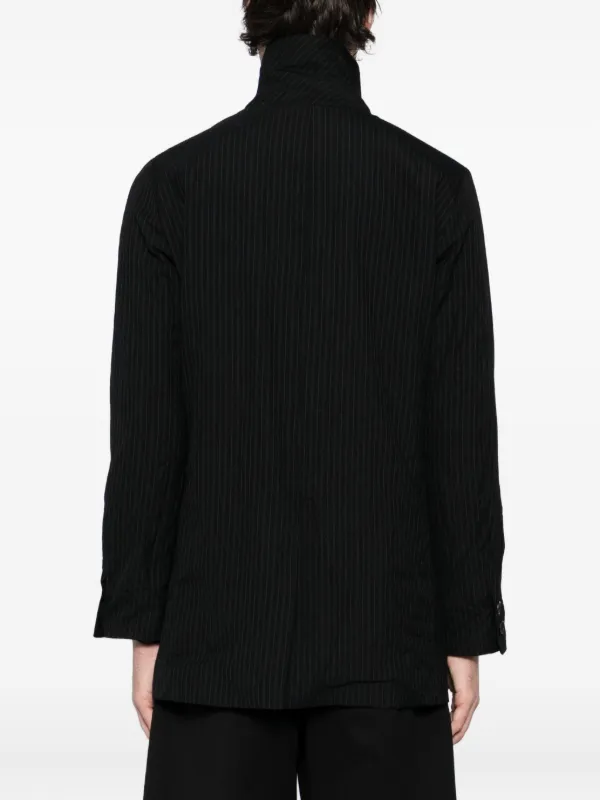 PAUL HARNDEN Pinstripe double-breasted Jacket | Black | FARFETCH