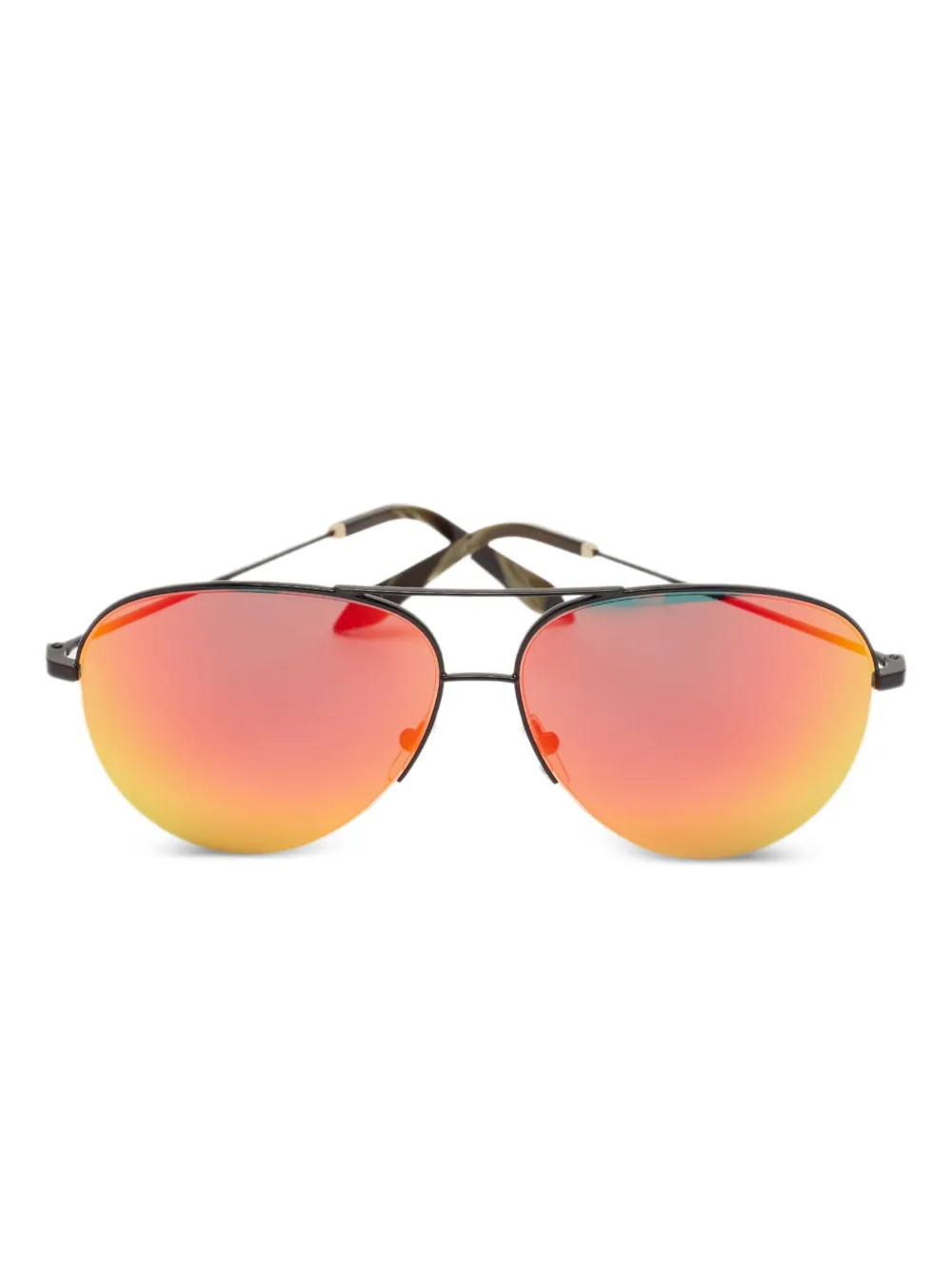 Victoria Beckham mirrored pilot-frame sunglasses - Nero