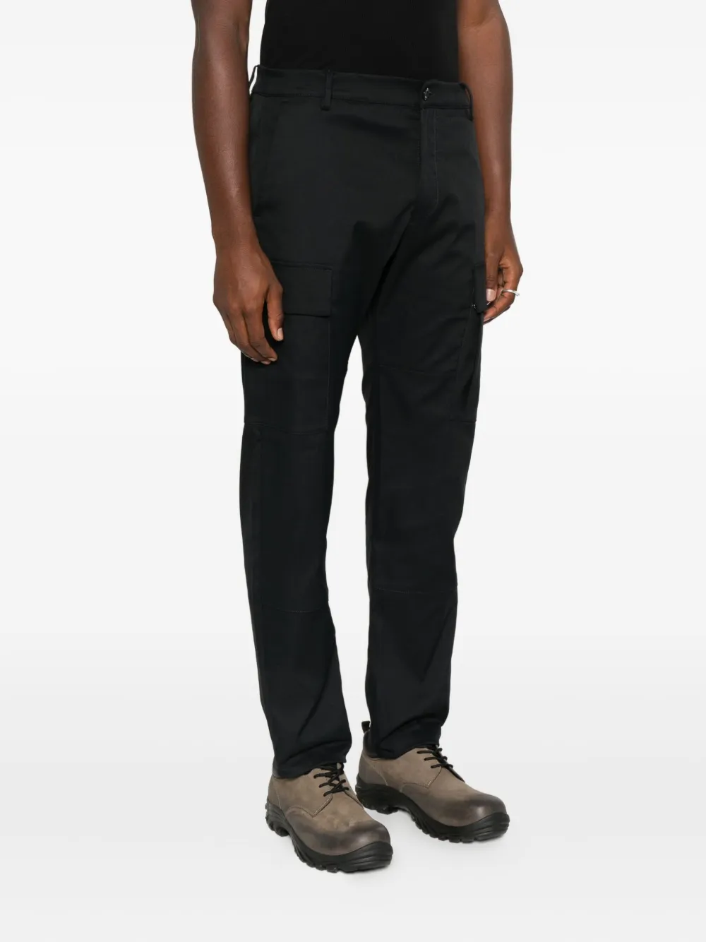 C.p. Company Cargo Pant In Tecnical Panama Clothing In Black