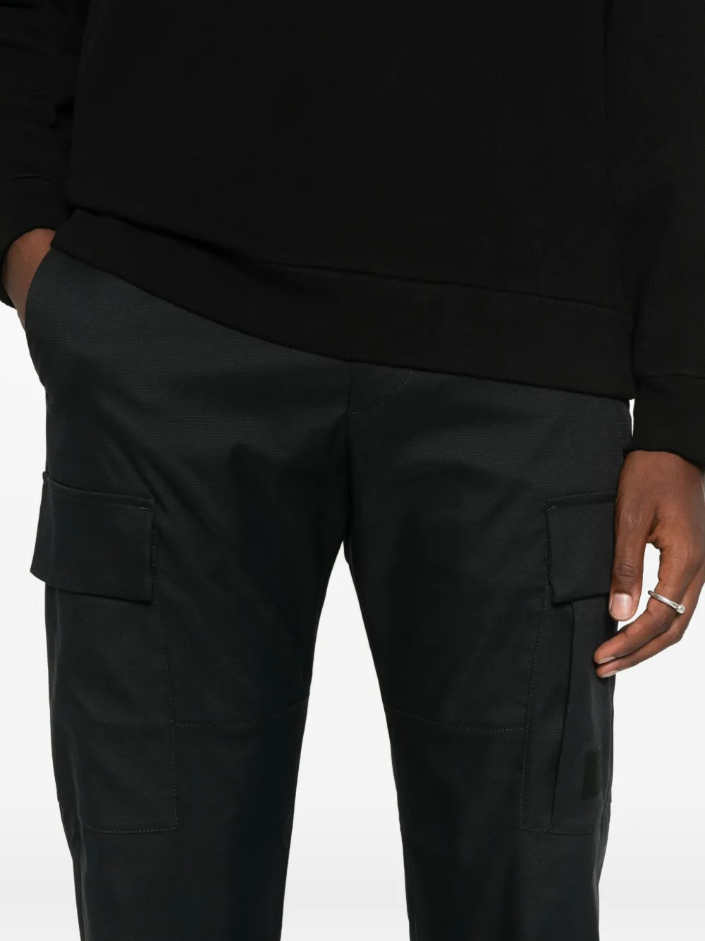 C.p. Company Cargo Pant In Tecnical Panama Clothing In Black