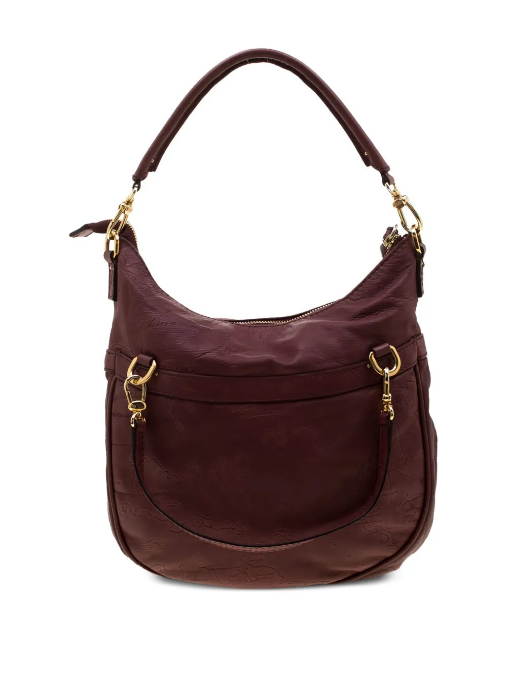 ALVIERO MARTINI 1° CLASSE map-print leather shoulder bag | Image 2