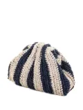 Maria La Rosa striped-pattern crochet clutch bag - Blue