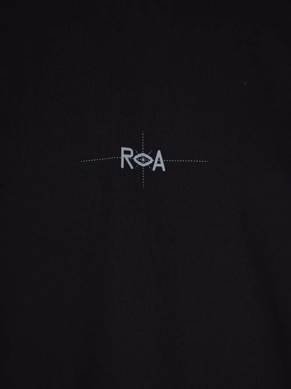 ROA T-shirt met geborduurd logo en grafische print Zwart