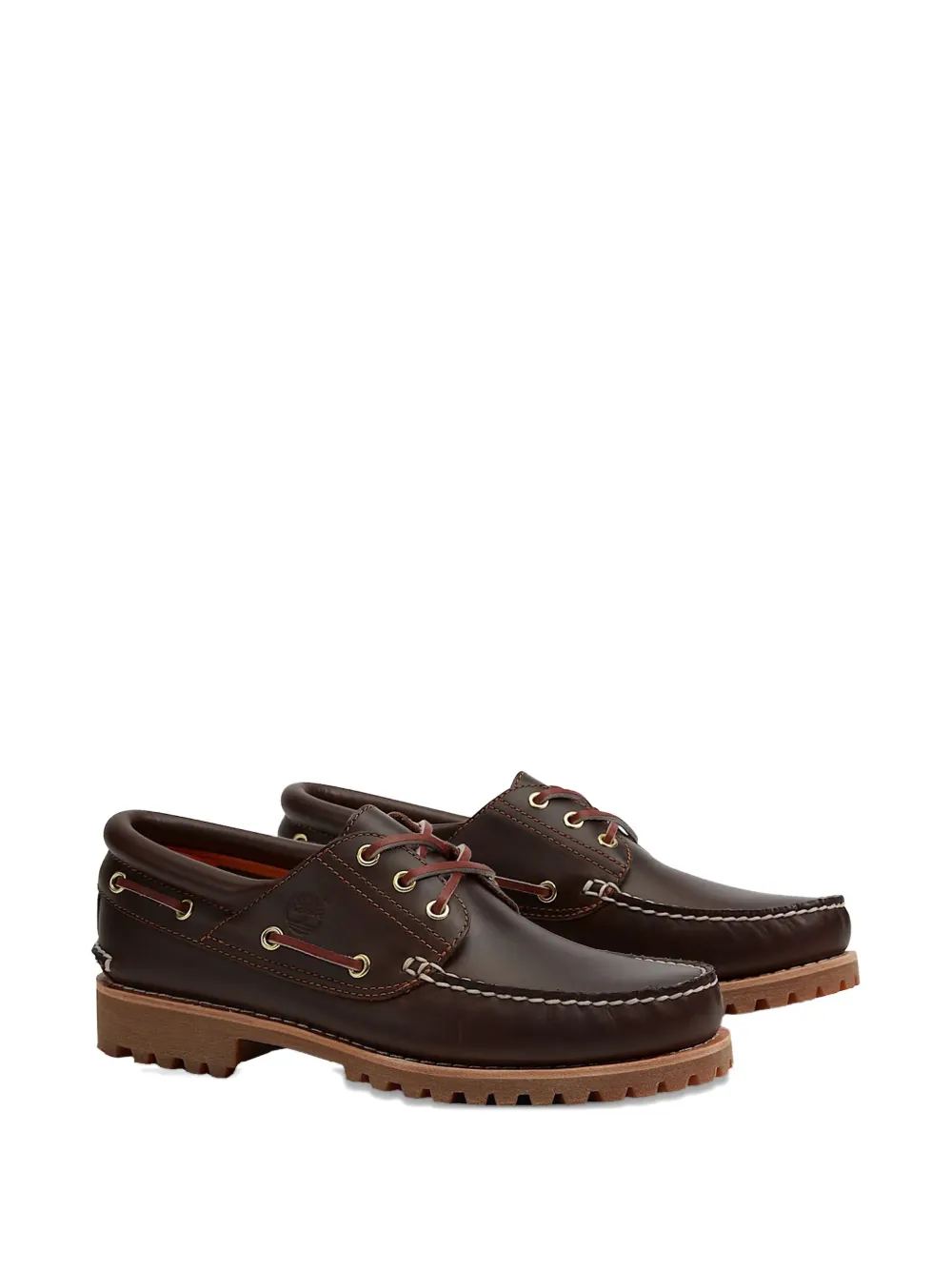 Timberland leather lace-up boat sandals Brown