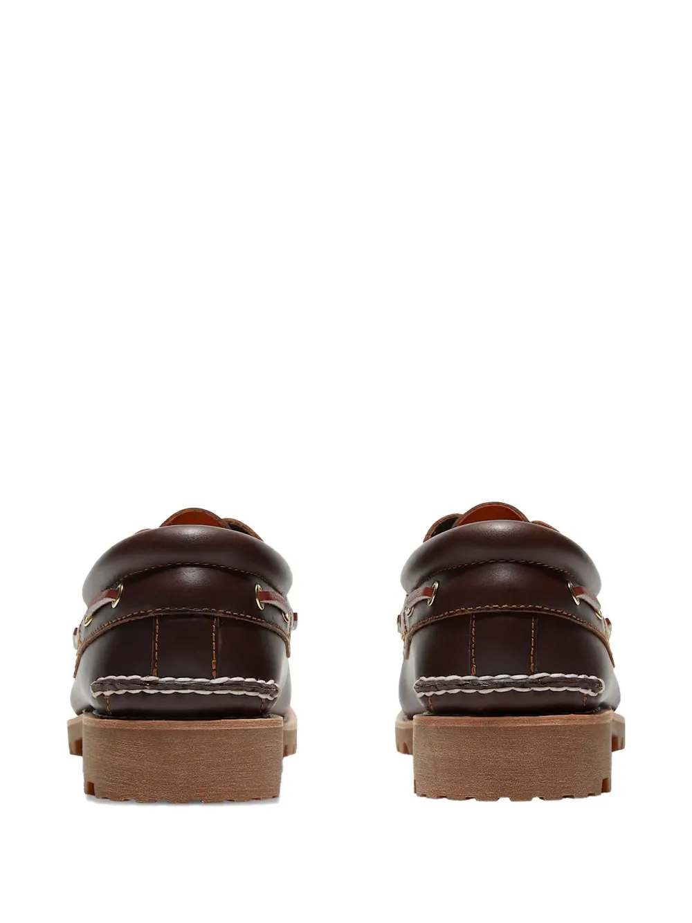 Timberland leather lace-up boat sandals Brown