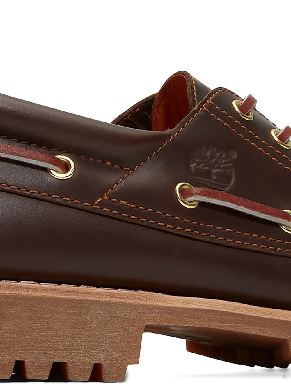 Timberland leather lace-up boat sandals Brown