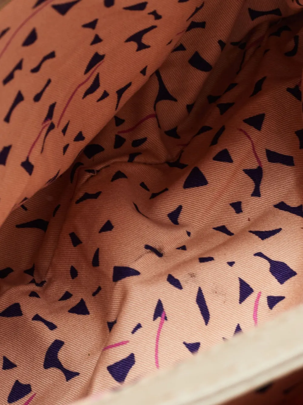 Pre-owned Marc By Marc Jacobs Ostrich-effect Top-handle Shoulder Bag In Neutral