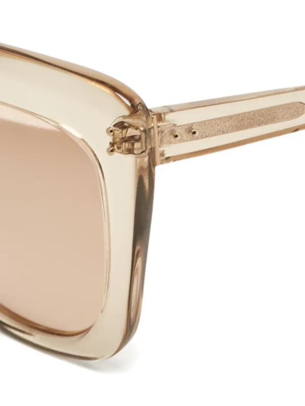 Linda Farrow 2020s Acetate cat-eye Sunglasses | Gold  display picture 3
