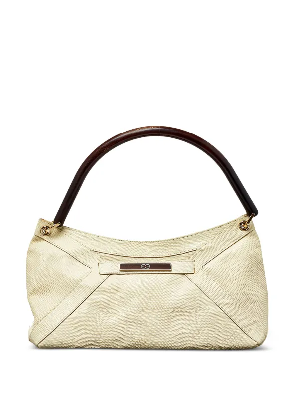 Escada Pre-Owned 1990s レザーバッグ | ニュートラル | FARFETCH JP