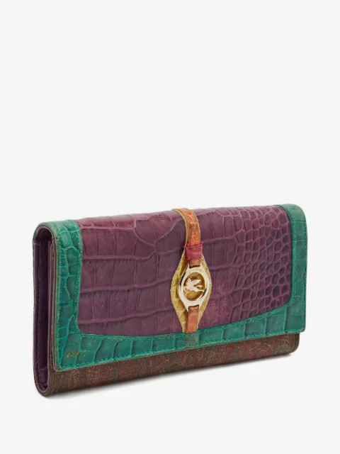 Etro Pre-Owned portefeuille à effet peau de crocodile (années 1990)