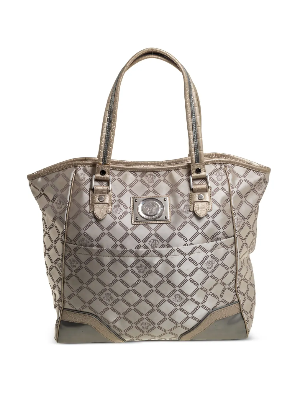 Pre-owned Versace 390707 Beige In Neutral