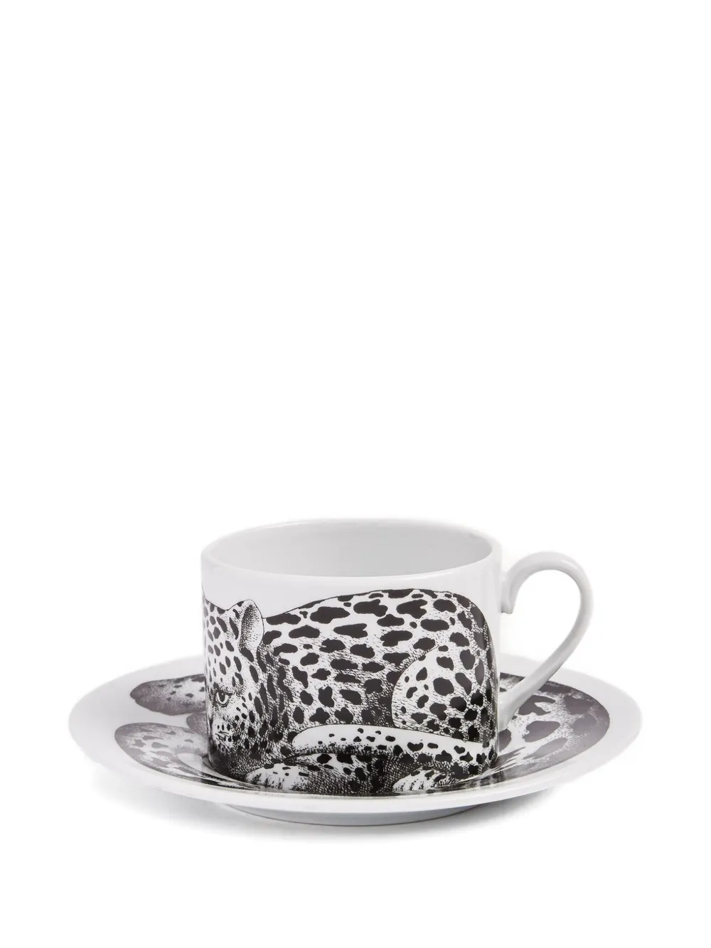 Fornasetti leopard-print tea cup (set of two) | blanc | Image 1