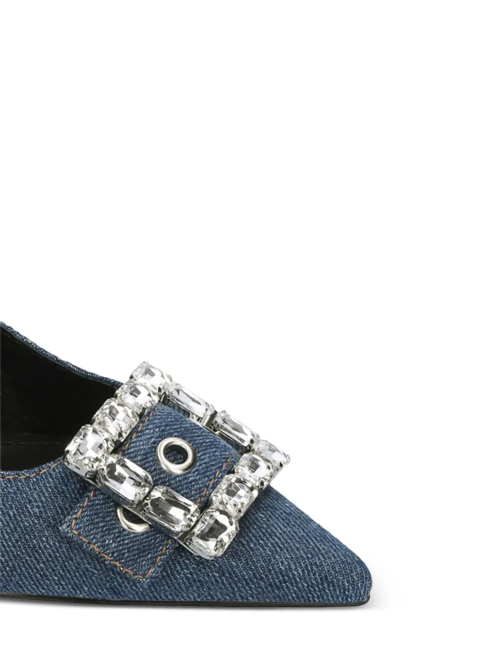 Bibi Lou 60mm pumps verfraaid met stras Blauw