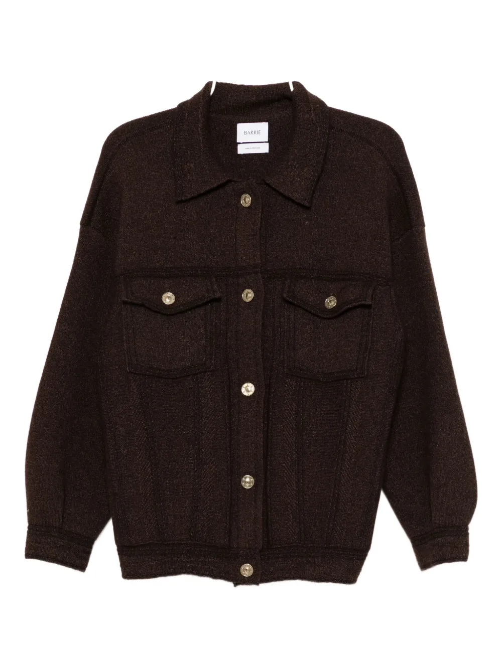 Barrie Logo-button Jacket In Brown