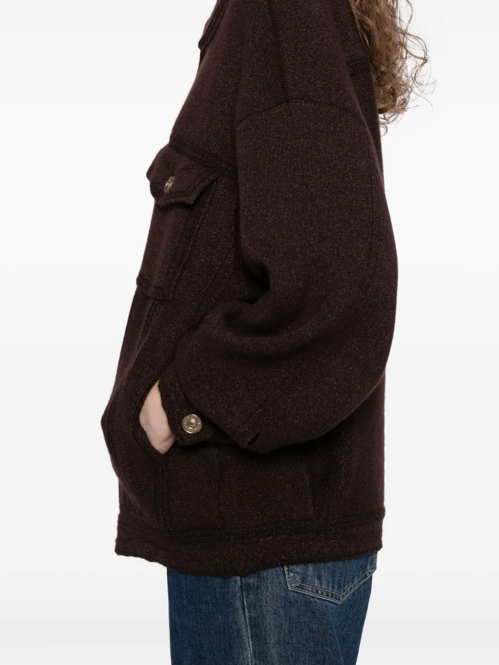 Barrie Logo-button Jacket In Brown