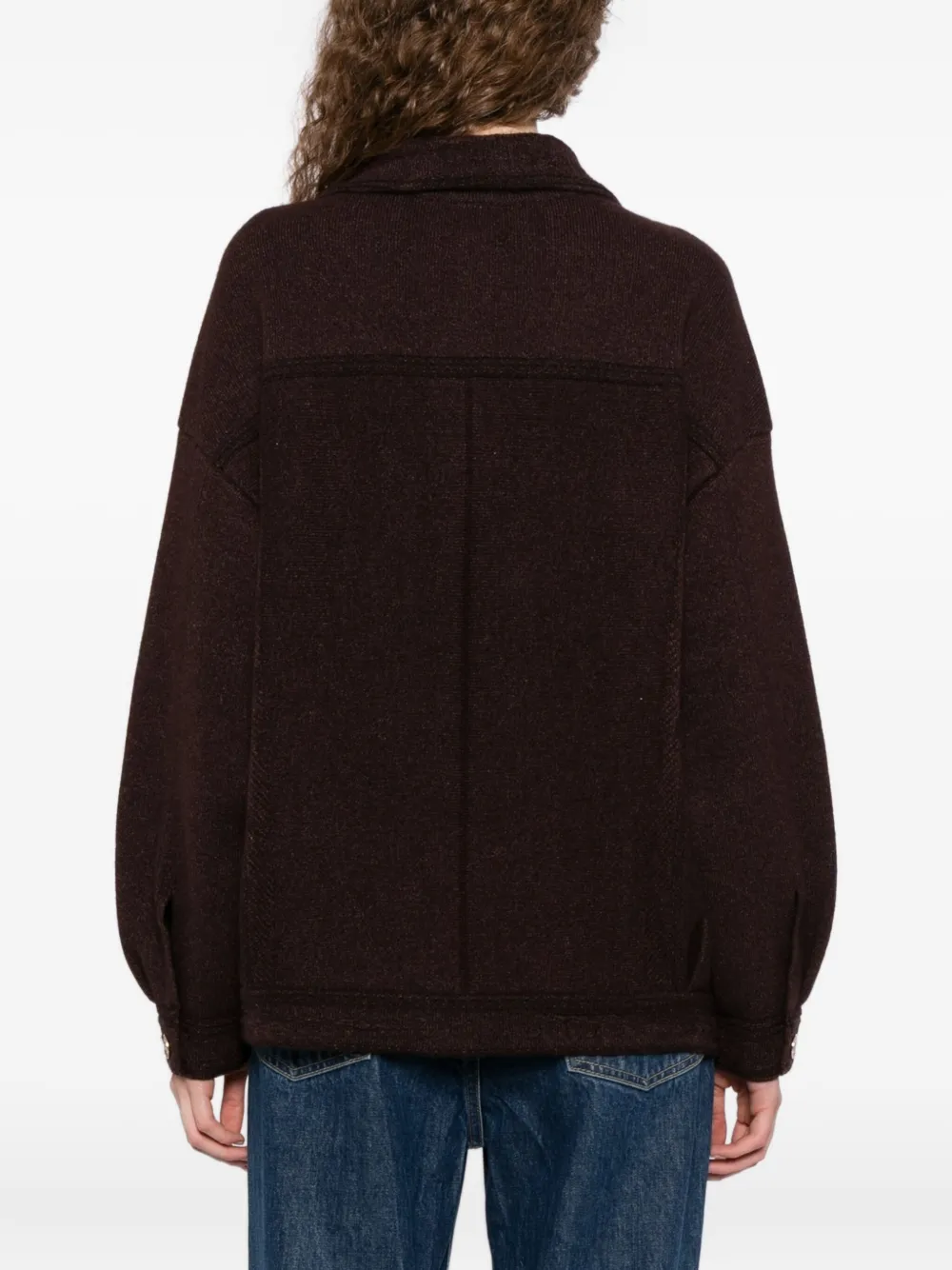Barrie Logo-button Jacket In Brown
