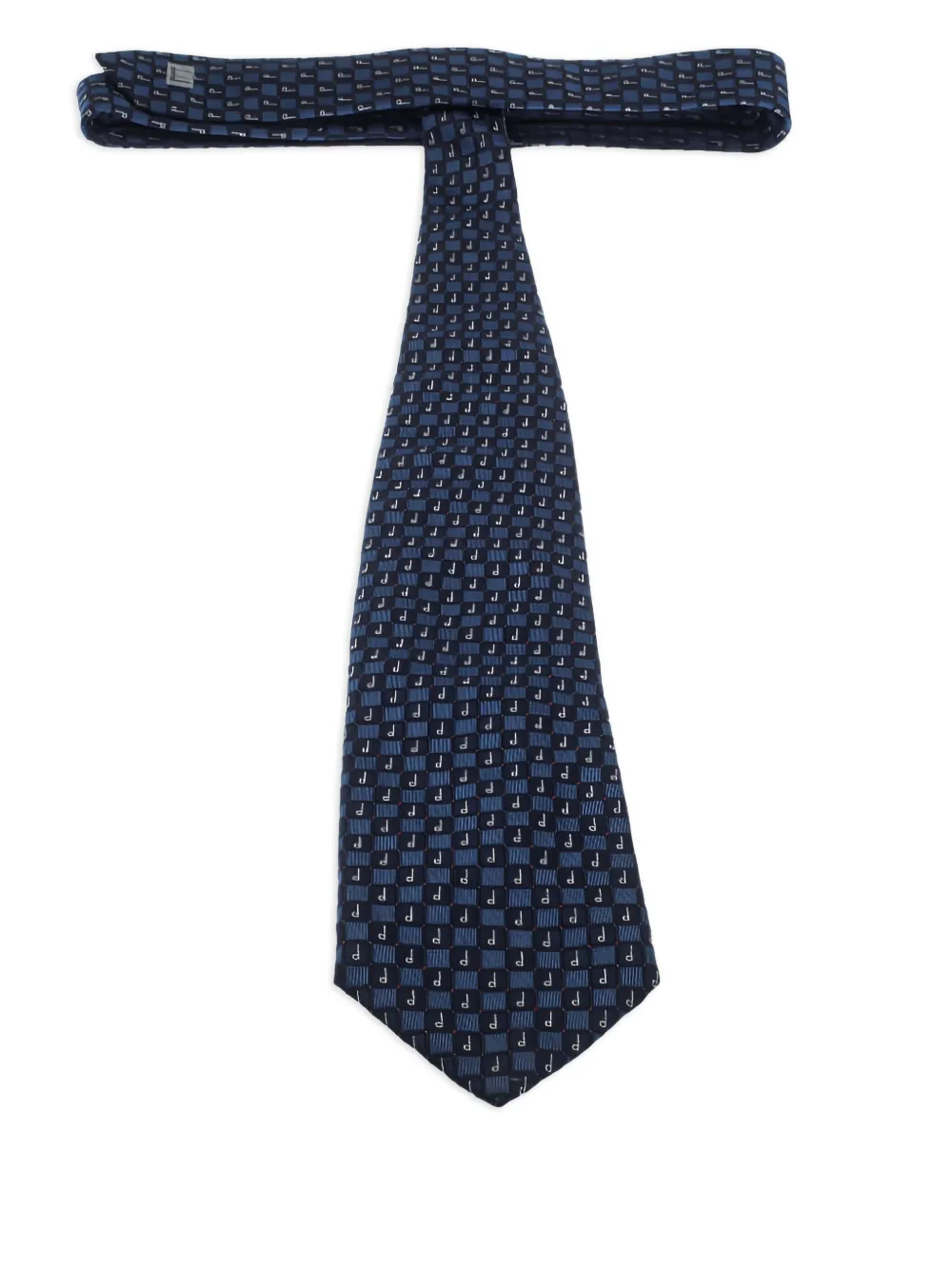 Dunhill 1990s jacquard-pattern tie | Blue | Image 1