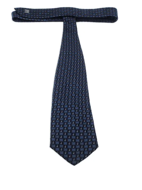 Dunhill 1990s jacquard-pattern tie